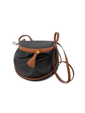 Bottega Veneta Shoulder Bag Marco Polo Black Brown Leather Fringe Gold